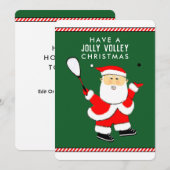 Squash Speler Kerstmis Feestdagenkaart (Voorkant / Achterkant)