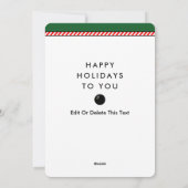 Squash Speler Kerstmis Feestdagenkaart (Achterkant)