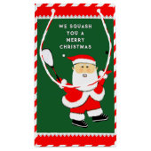 Squash Speler Kerstmis Klein Cadeauzakje (Achterkant)