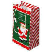 Squash Speler Kerstmis Klein Cadeauzakje (Achterkant Gekanteld)