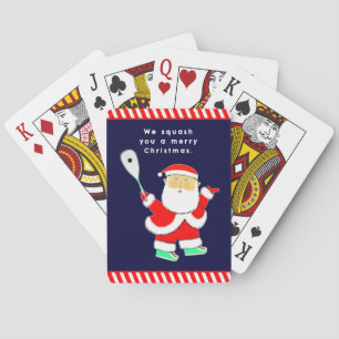 Squash Speler Kerstmis Pokerkaarten