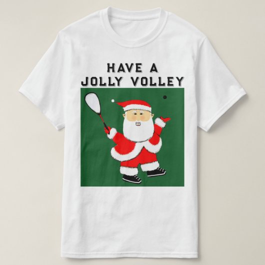 Squash Speler Kerstmis T-shirt (Design voorkant)
