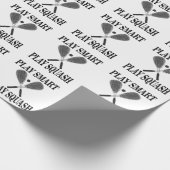 Squash Speler Verjaardag Cadeaupapier (Hoek)