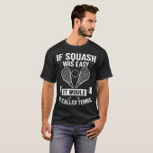 Squash Sport Game Ball Racket Court Player T-shirt (Voorkant volledig)