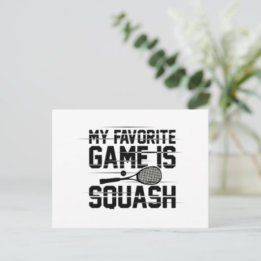 Squash Sport | Squash Player Squasher Gift Idee Briefkaart (Staand voorkant)