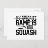 Squash Sport | Squash Player Squasher Gift Idee Briefkaart (Voorkant / Achterkant)