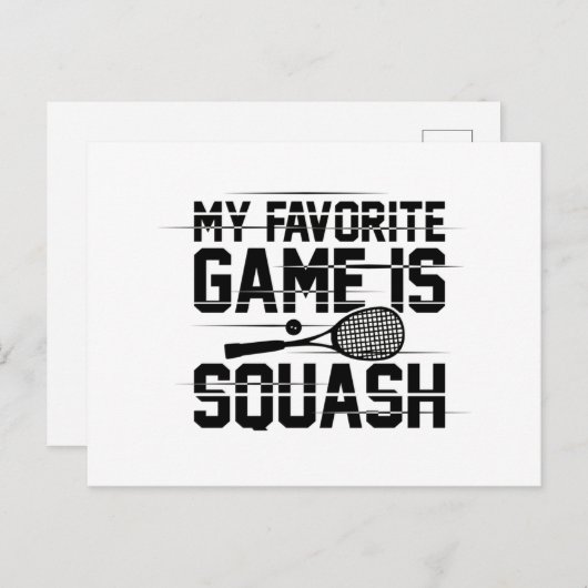 Squash Sport | Squash Player Squasher Gift Idee Briefkaart (Voorkant / Achterkant)