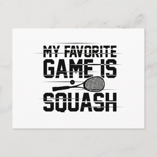 Squash Sport | Squash Player Squasher Gift Idee Briefkaart (Voorkant)