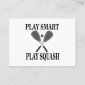 Squash Sportentrainer Coach Visitekaartje (Voorkant)