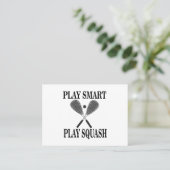 Squash Sportentrainer Coach Visitekaartje (Staand voorkant)
