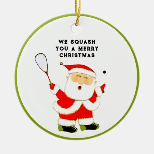 Squash Sports Collectible Keramisch Ornament (Voorkant)