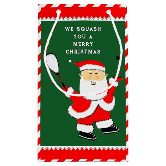 Squash Sports Kerstmis Klein Cadeauzakje (Achterkant)