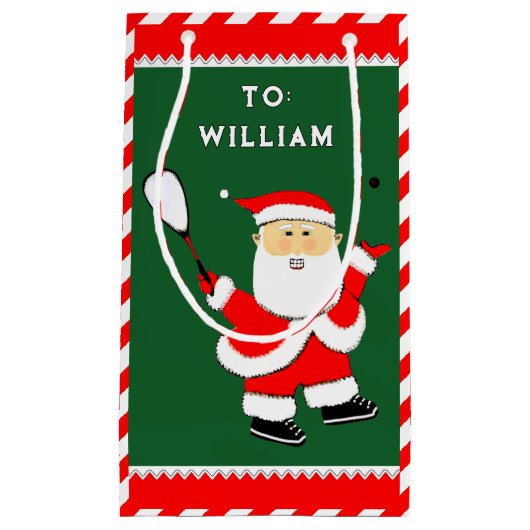 Squash Sports Kerstmis Klein Cadeauzakje (Voorkant)