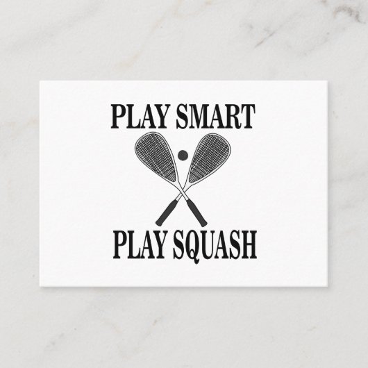 Squash Sports Trainer Coach Visitekaartje (Voorkant)