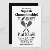Squash Sportspeler Team Play Squash Kaart (Voorkant / Achterkant)
