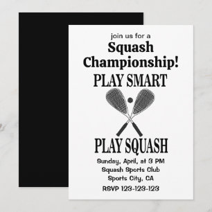 Squash Sportspeler Team Play Squash Kaart