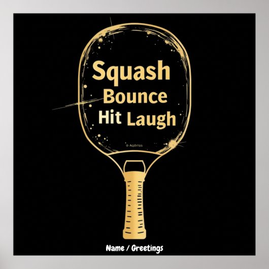 Squash Stuitert Hit Lach: Omarm de Pret en Geest Poster (Voorkant)