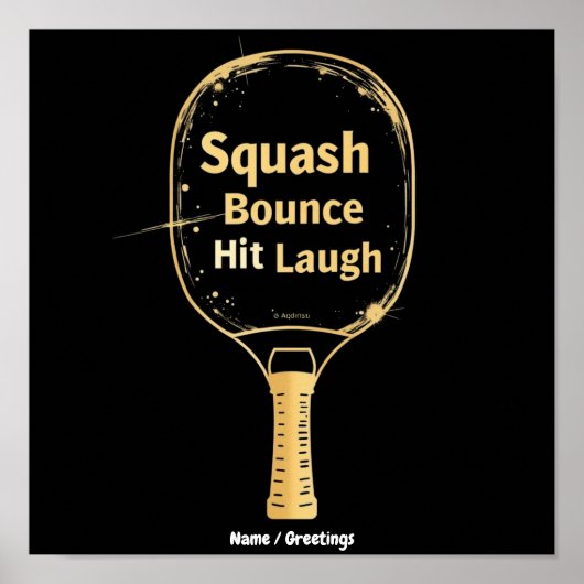 Squash Stuitert Hit Lach: Omarm de Pret en Geest Poster (Voorkant)