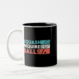 Squash vereist ballen Racquetball Squash speler CR Tweekleurige Koffiemok