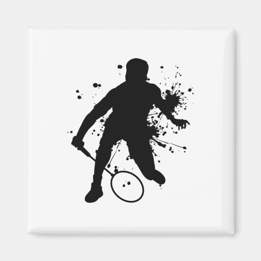 Squash Vrouwen Badminton Speler Voor Mannen Magneet (Voorkant)