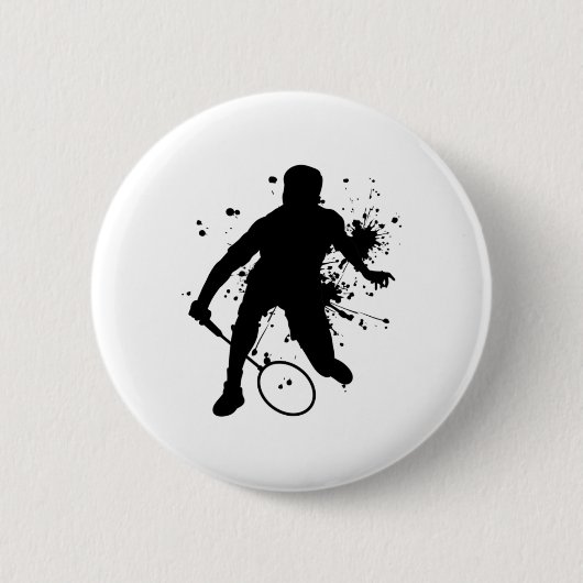 Squash Vrouwen Badminton Speler Voor Mannen Ronde Button 5,7 Cm (Voorkant)