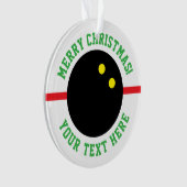 Squashbal kerstboom ornament cadeau (voorkant)