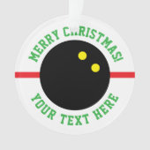 Squashbal kerstboom ornament cadeau (voorkant)