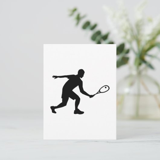 Squashspeler Briefkaart (Staand voorkant)