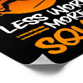 squashspeler minder is meer minder werk meer squas poster (Hoek)