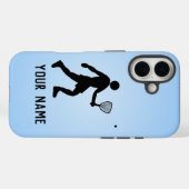 Squashspeler / Racquetball Motief & jouw naam blau Case-Mate iPhone Case (Achterkant (horizontaal))