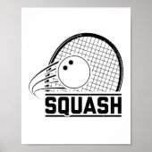 Squashspeler | Sport Coach Squasher Gift Idee Poster (Voorkant)