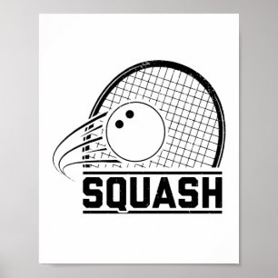 Squashspeler   Sport Coach Squasher Gift Idee Poster