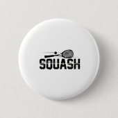Squashspeler | Sportpunaises Racket Gift Idee Ronde Button 5,7 Cm (Voorkant)