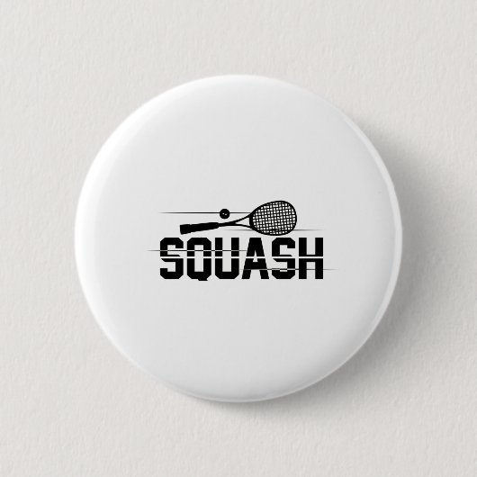 Squashspeler | Sportpunaises Racket Gift Idee Ronde Button 5,7 Cm (Voorkant)