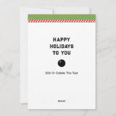 squashspeler vakantiepas feestdagenkaart (Achterkant)