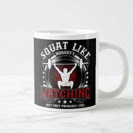Squat Als Of Niemand Kijkt Fitness Gym Workout Grote Koffiekop