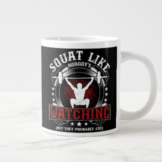 Squat Als Of Niemand Kijkt Fitness Gym Workout Grote Koffiekop