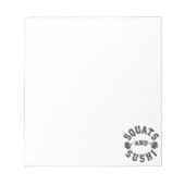 Squat and Sushi - Carbs and Leg Day - Funny Gym Notitieblok (Voorkant)