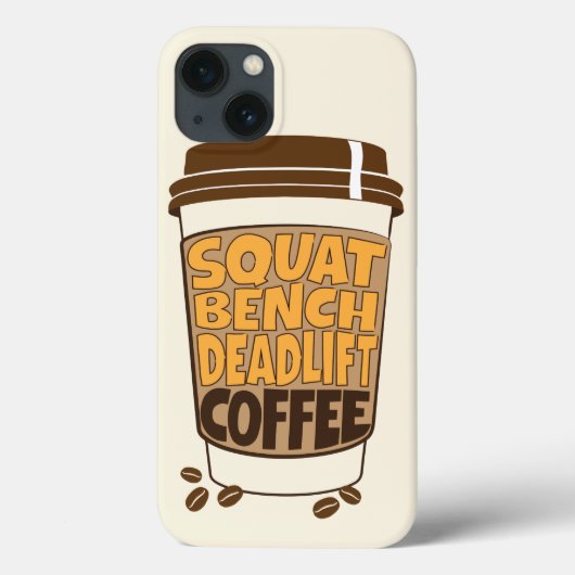Squat Bench Deadlift en koffie Case-Mate iPhone Case (Achterkant)