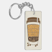 Squat Bench Deadlift en koffie Sleutelhanger (Voorkant Links)