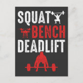 Squat Bench Deadlift Gym Workout Briefkaart (Voorkant)