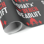Squat Bench Deadlift Gym Workout Cadeaupapier (Rol Hoek)