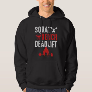 Squat Bench Deadlift Gym Workout Hoodie