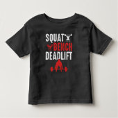 Squat Bench Deadlift Gym Workout Kinder Shirts (Voorkant)