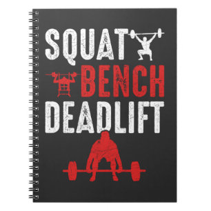 Squat Bench Deadlift Gym Workout Notitieboek