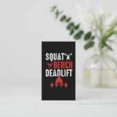 Squat Bench Deadlift Gym Workout Visitekaartje (Staand voorkant)
