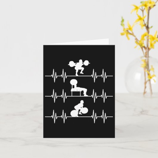 Squat Bench Deadlift hartslag Krafielen Kaart (Gele Bloem)