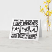 Squat, Bench, Deadlift - Motivatie krachtig Kaart (Gele Bloem)