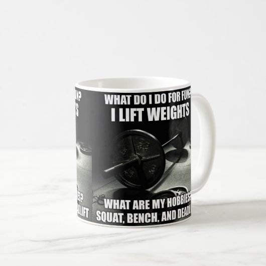 Squat, Bench, Deadlift - Motivatie krachtig Koffiemok (Voorkant rechts)