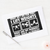 Squat, Bench, Deadlift - Motivatie krachtig Rechthoekige Sticker (Envelop)